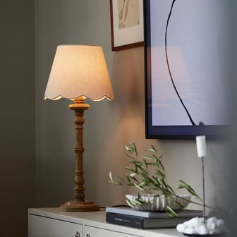 zdjęcie Lampa stołowa boho drewniana brązowa Joy podstawa